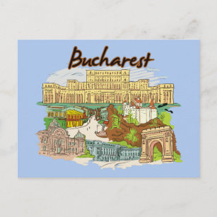 Bucarest, Roumanie célèbre carte postale de la vil