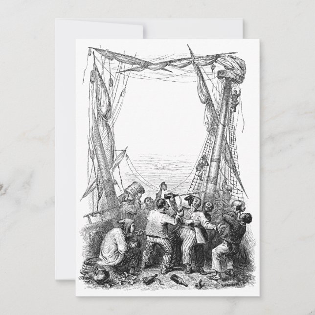 Buccaneers vintages et un navire pirate naufragé (Devant)