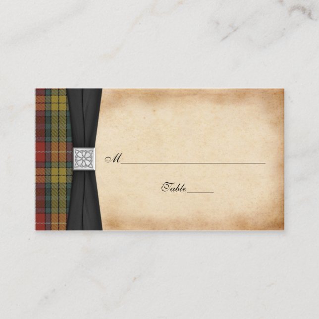 Buchanan Patiné Tartan Mariage Cartes de Place 2 (Devant)