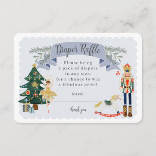 bûcheron bleu diaper tombole bébé invitation inser