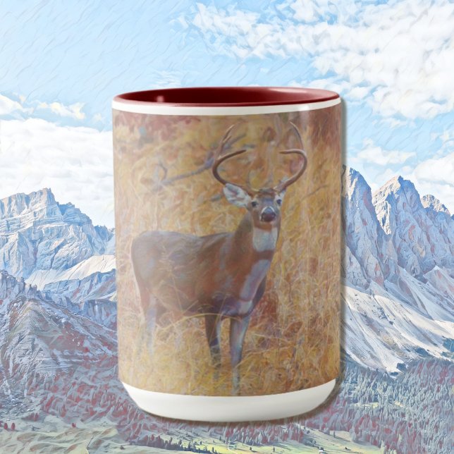 Buck Deer Nature Art Wild Animal Mug Cup (Créateur téléchargé)