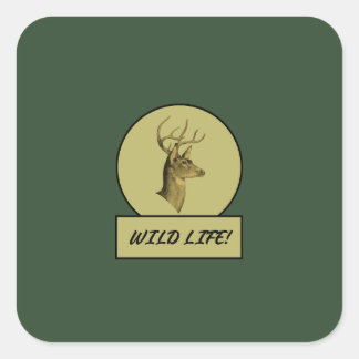 Buck Head Dark Green Stickers