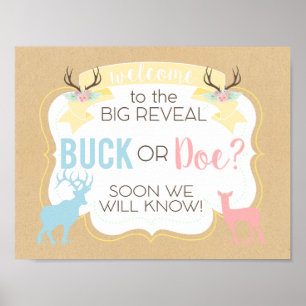 Buck or Doe Welcome Poster Genre Revevela Party