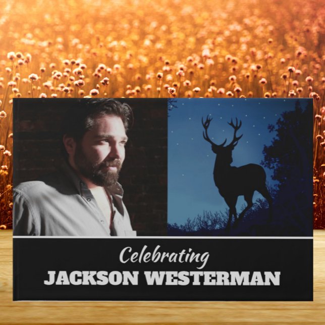 Buck Silhouette at Night Memorial Livre d'invité (Créateur téléchargé)