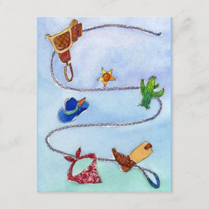 Buckaroo occidental de faire-part vide