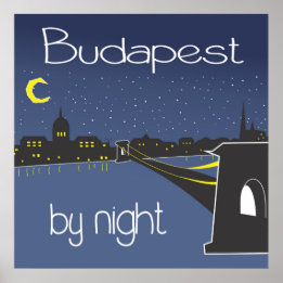 Budapest By Night, poster Budapest