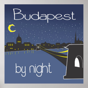 Budapest By Night, poster Budapest