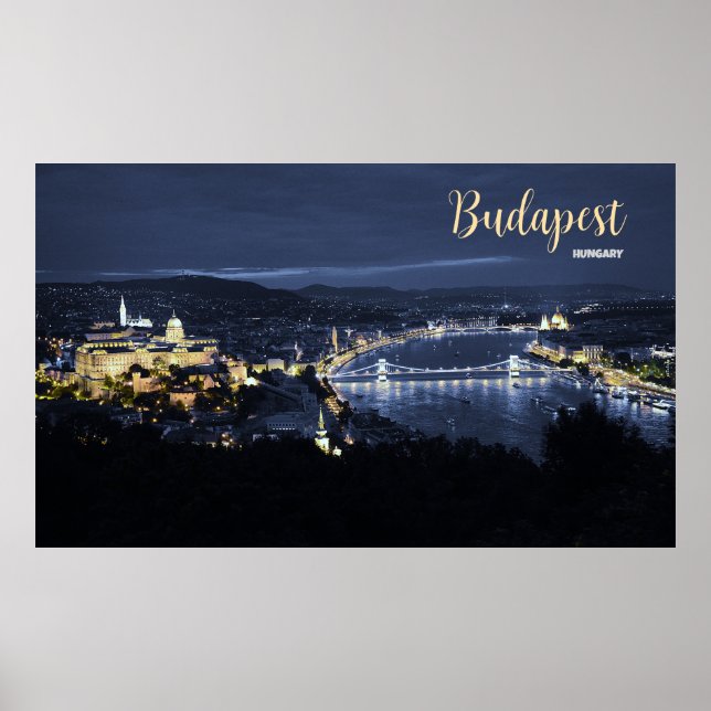 Budapest Hongrie Mur Poster Souvenir (Devant)