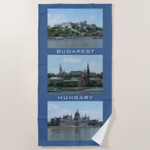 Budapest, texte personnalisé & serviette de plage