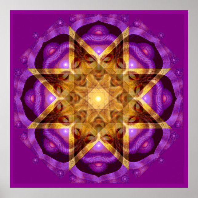 Buddha Mandala Zen Meditation Spiritual Art Poster (Devant)