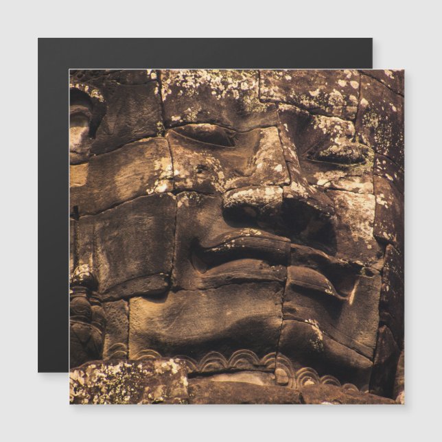 Buddha Totem Angkor Wat Magnet Card (Devant / Derrière)