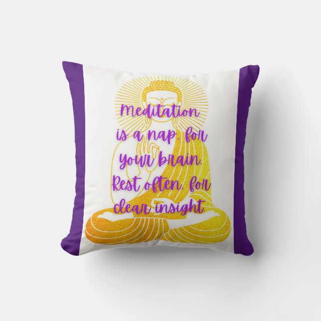 BuddhaToday V4 Coussin de Paix #3 - Coussin de Jet (Recto)