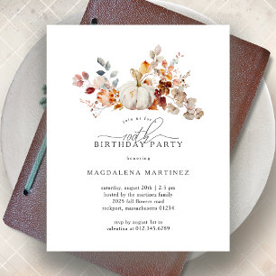 BUDGET 100e anniversaire Citrouille Automne Fleurs