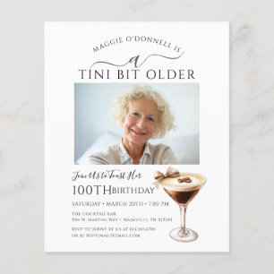 BUDGET 100e anniversaire Photo Martini Invitation