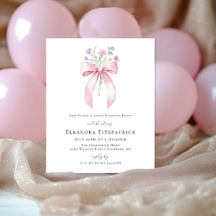 BUDGET 100e anniversaire Pink Bow Fleur sauvage In