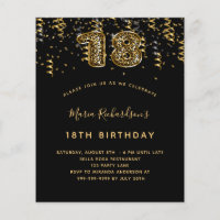 Budget 18e anniversaire de la fête léopard d'or no