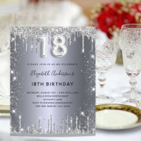 Budget 18e anniversaire parties scintillant argent