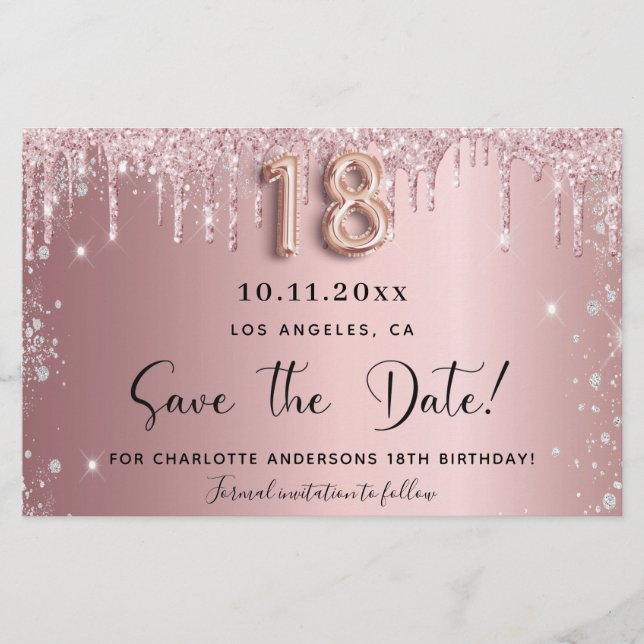Budget 18e anniversaire parties scintillant de bro (Devant)