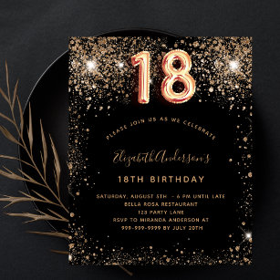 Carte invitation anniversaire 18 ans
