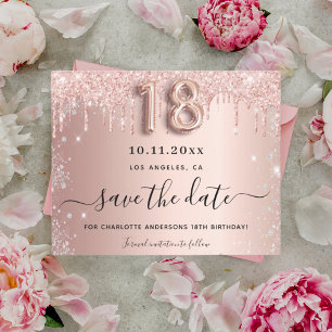 Budget 18e anniversaire rose or glam enregistrer l