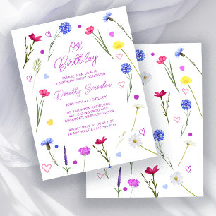 BUDGET 19e anniversaire Fleur sauvage Invitation