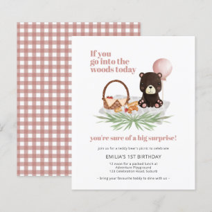 Budget 1er anniversaire Teddy Bear Pique-nique Inv
