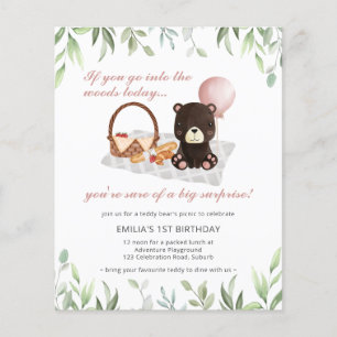 Budget 1er anniversaire Teddy Bear Pique-nique ros