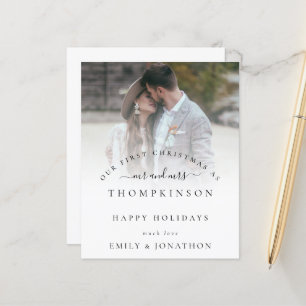 Budget 1er Noël M. Mme Photo Carte de vacances