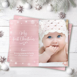 Budget 1ère Photo de bébé de vacances Flocons de n