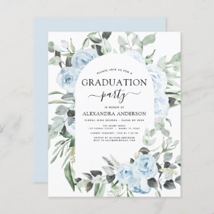 Budget 2022 Dusty Blue Graduation Floral