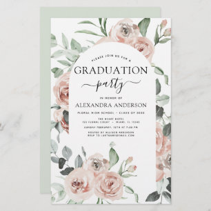 Budget 2022 Dusty Pink Graduation Floral