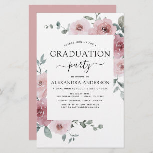Budget 2022 Dusty Pink Graduation Floral