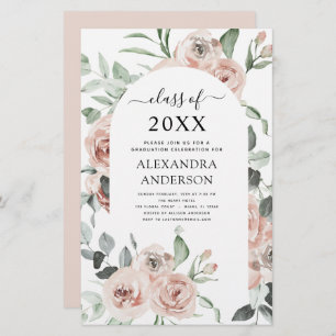 Budget 2022 Dusty Pink Graduation Floral