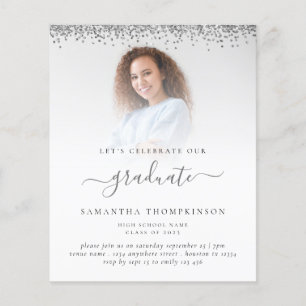 Budget 2022 Grad Photo Parties scintillant Argent