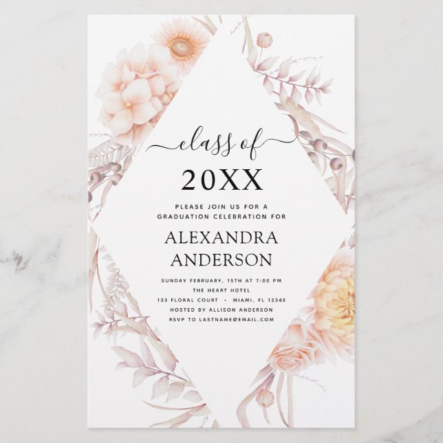 Budget 2022 Graduation Boho Chic Dusty Pink Desert (Devant)