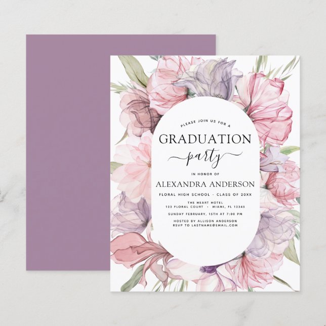 Budget 2022 Graduation Boho Dusty rose violet (Devant / Derrière)