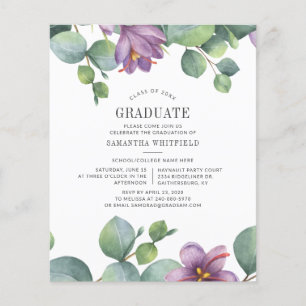 Budget 2022 Vert Diplômé Floral Feuillage