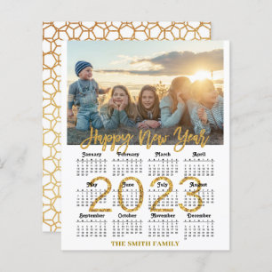 BUDGET 2023 Calendrier Carte photo familial modern
