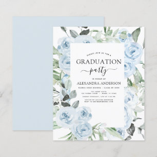Budget 2023 Dusty Blue Graduation Floral