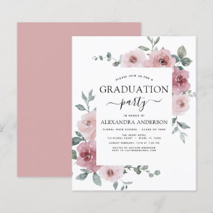 Budget 2023 Dusty Pink Graduation Floral