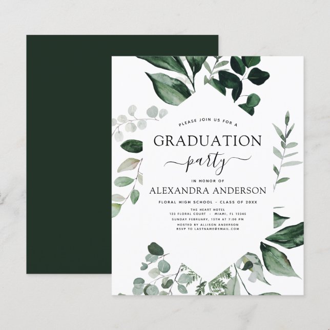 Budget 2023 Graduation Botanical Green (Devant / Derrière)
