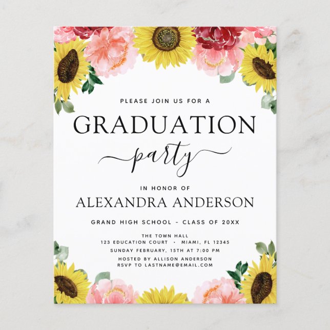 Budget 2023 Graduation Tournesol Photo Pays (Devant)