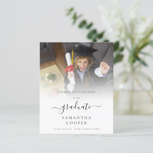 Budget 2024 Félicats Faire-part photo de grade (Debout devant)