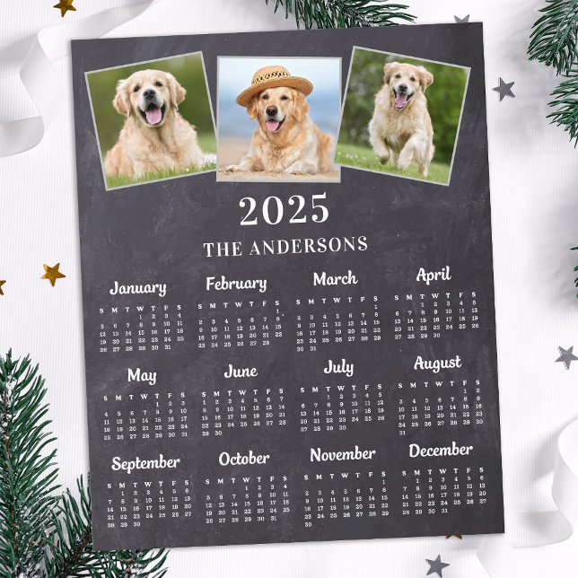 Budget 2026 - Personnalisé 3 Photo Carte Calendrie (Créateur téléchargé)