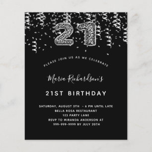 Budget 21e anniversaire de la fête léopard d'argen