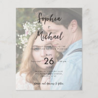 Budget 2 Détails photo QR Website Wedding Invite