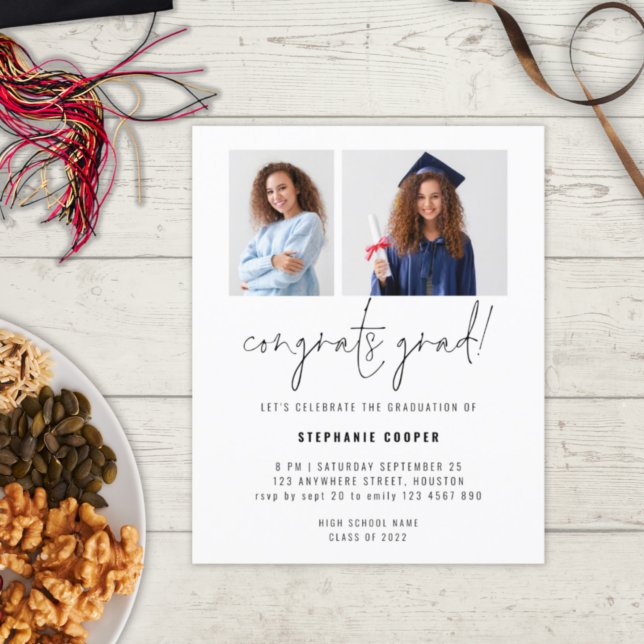 Budget 2 Félicitations photo Grad 2024 Invitation  (Créateur téléchargé)