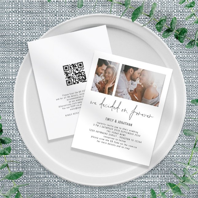 Budget 2 Photo QR Code Mariage romantique Invitati (Créateur téléchargé)