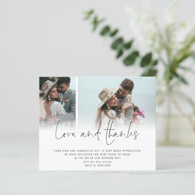 Budget 2 Photo QR Code Script Mariage amour Merci (Debout devant)