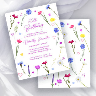 BUDGET 30e anniversaire Fleur sauvage Invitation